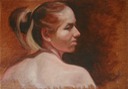 © 2009 Aron Hart, Portrait of Anna, Oil on canvas board