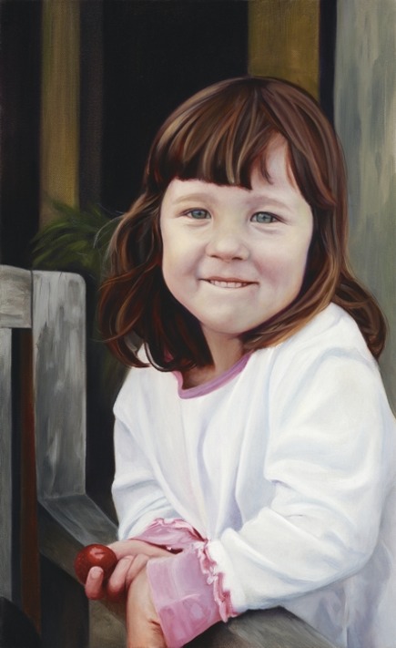 © 2013 Aron Hart, Portrait of Audrey, Oil on Canvas, 15 x 24 inches.