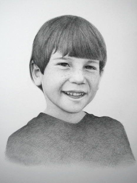 © 2013 Aron Hart, Portrait of Brian, Graphite on bristol, 14 x 17 inches.