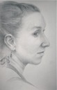 © 2012 Aron Hart, Portrait of Elizabeth, Metalpoint on prepared paper, 7 x 10 inches.
