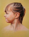 © 2011 Aron Hart, Portrait of Lottie, Oil on Paper, 16 x 16 inches.