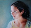 © 2011 Aron Hart, Portrait of Caroline, Oil on Paper, 22 x 15 inches.