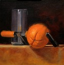 © 2011 Aron Hart, Fresh Squeezed, Oil on Linen mounted to board, 8 x 8 inches.
