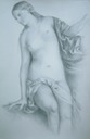 © 2013 Aron Hart, Titian master copy, gold point on prepared paper
